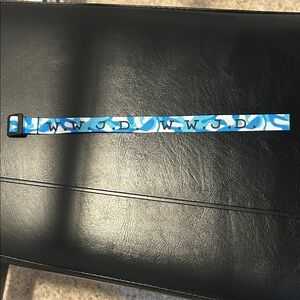 Blue and White Patterned Strap